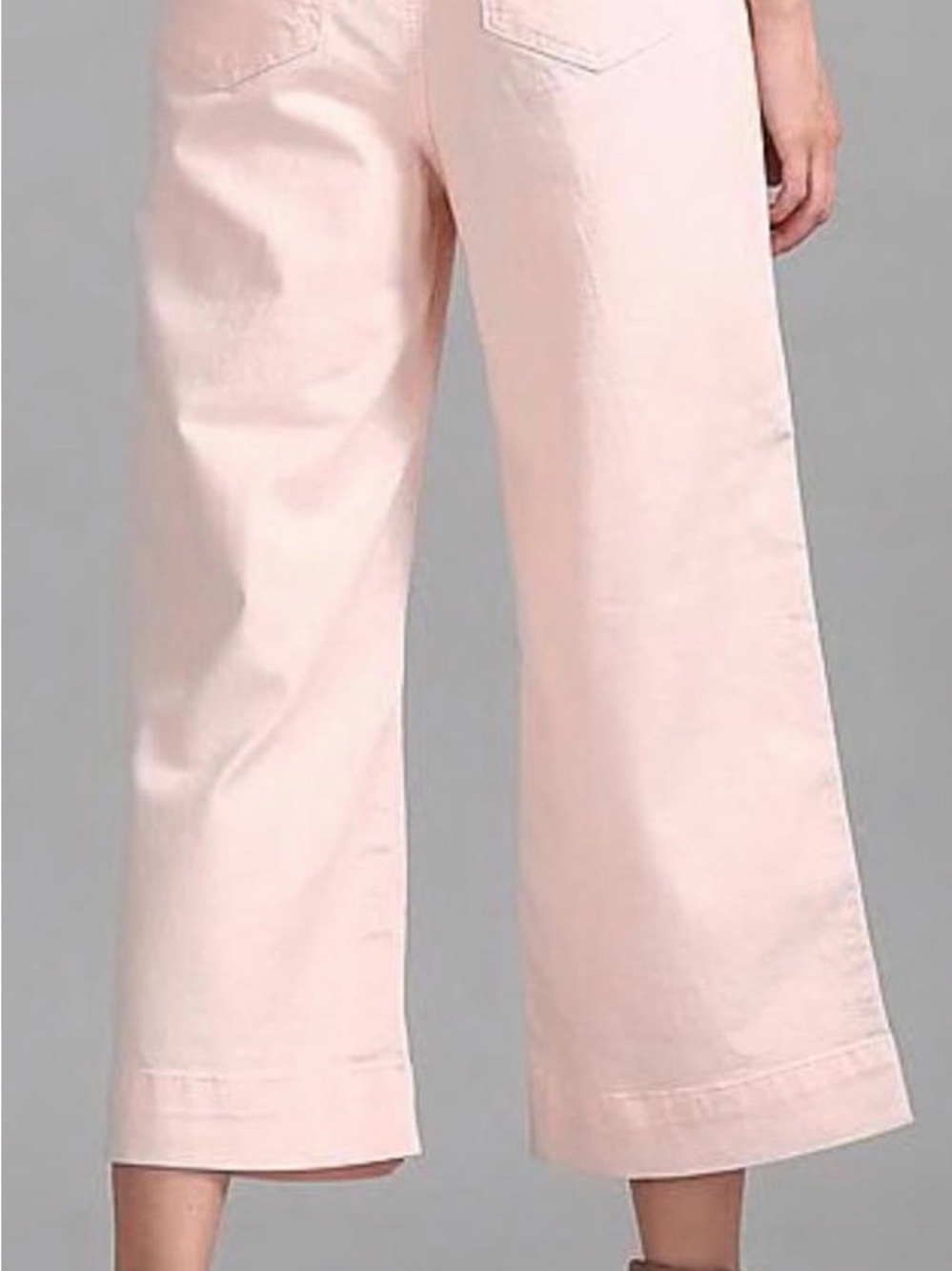 GAP Pink Crop High-Rise Wide Leg Jeans w/ Stretch-Women’s Size 10